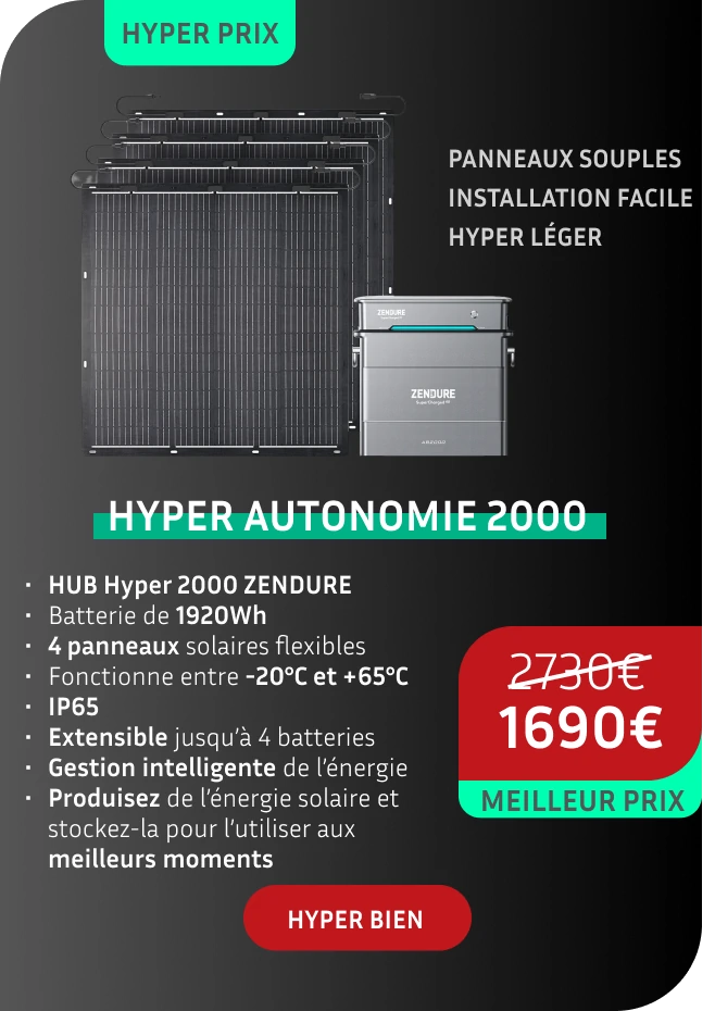 hyper autonomie 2000 energie economies solaire prix promo black friday zendure 1