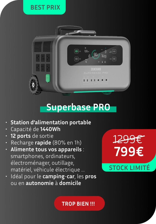 superbase pro unite energie professionnel zendure giordano camping 1