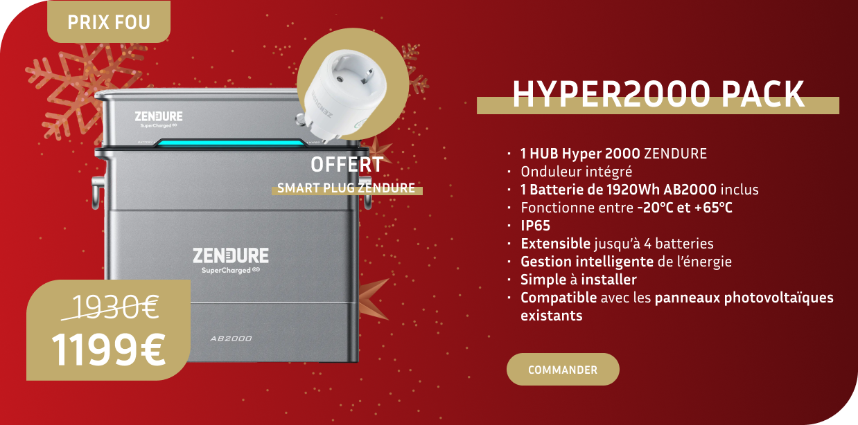 Encart Full red hyper2000 pack noel - Giordano R Energy - energies renouvelables au service du confort et de la planète - Offres de Noël 2024 Giordano R Energy Zendure