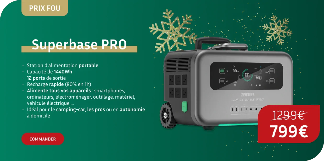 Superbase pro zendure batterie promo - Giordano R Energy - energies renouvelables au service du confort et de la planète - Offres de Noël 2024 Giordano R Energy Zendure