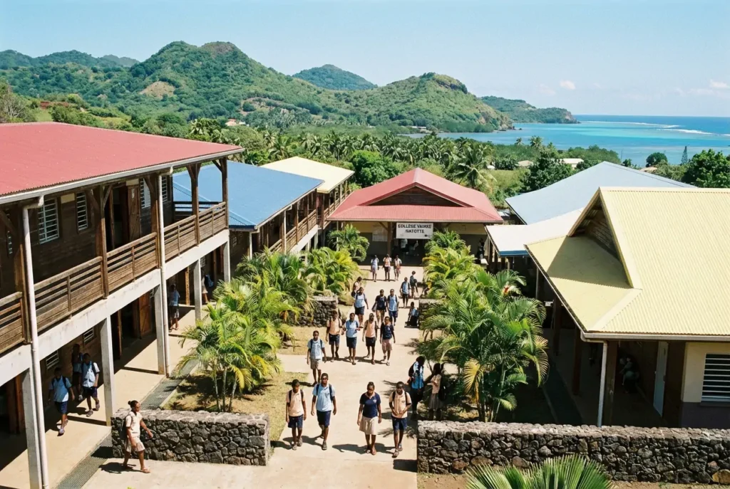 wideangle landscape photograph of collge vahibe - Giordano R Energy - energies renouvelables au service du confort et de la planète - ESE Solar L’énergie renouvelable aux Antilles et en Guyane